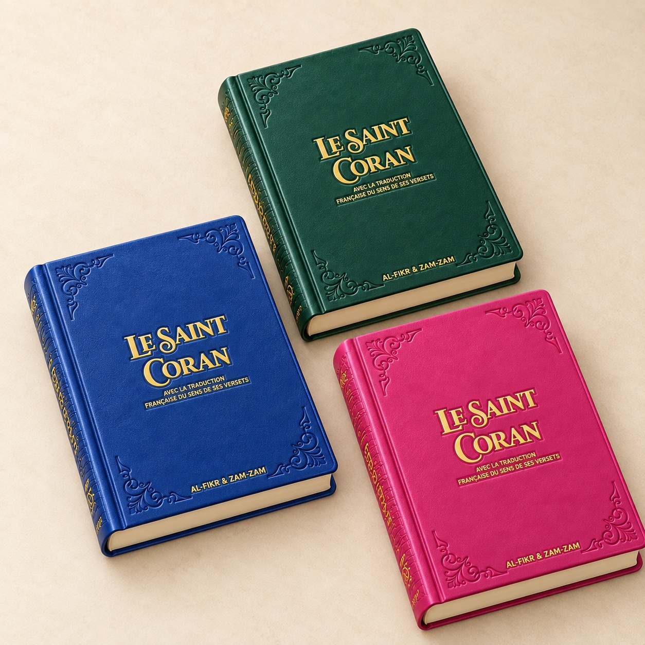 Le Saint Coran, Al-Fikr & Zam-Zam, arabe/français, plusieurs coloris