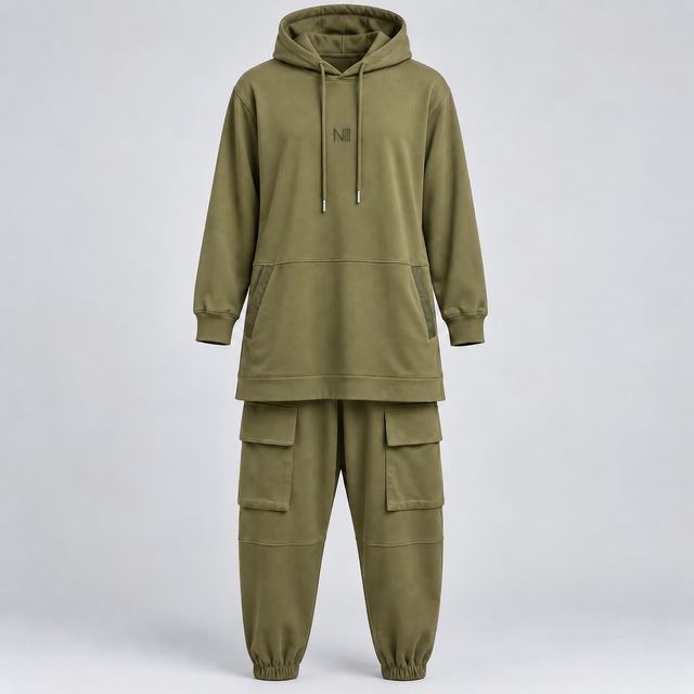 Ensemble Cargo Olive avec Logo N