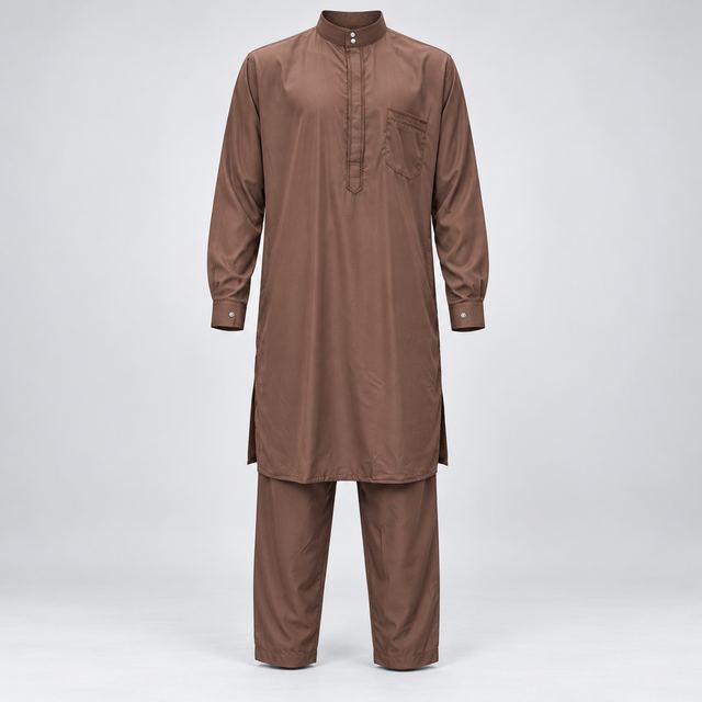 Qamis Brun Cacao