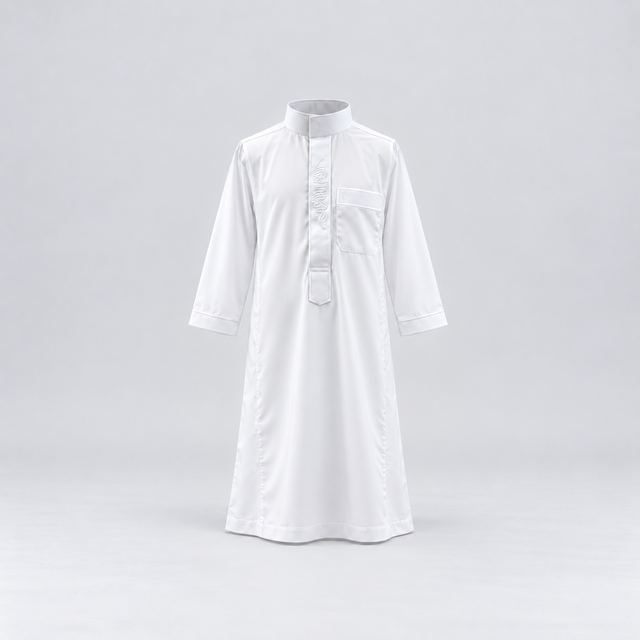 Qamis Blanc Enfant, en studio