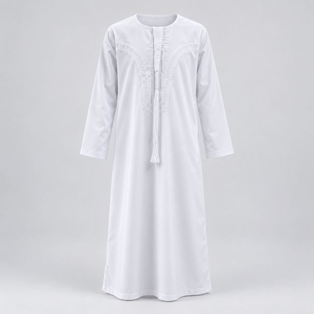 Qamis Enfant Blanc, coupe traditionnelle