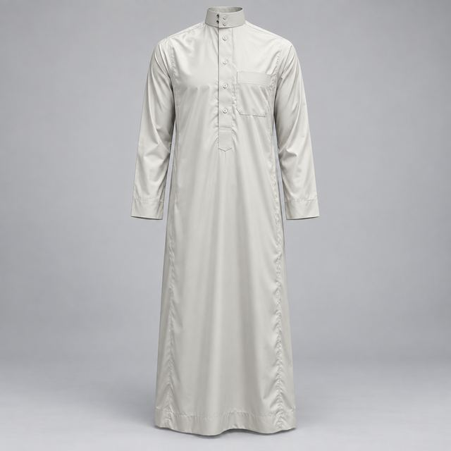 Qamis Gris Perle