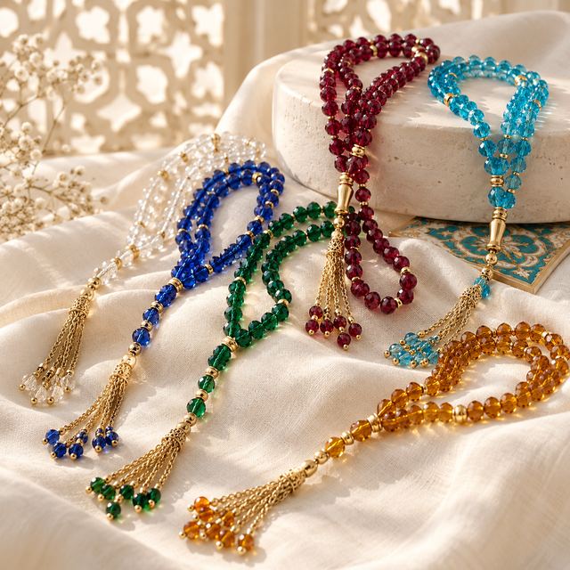 Tasbih (chapelet) à perles de cristal