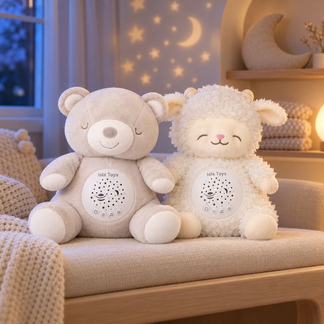 Veilleuse peluche projecteur d’étoiles, Isla Toys